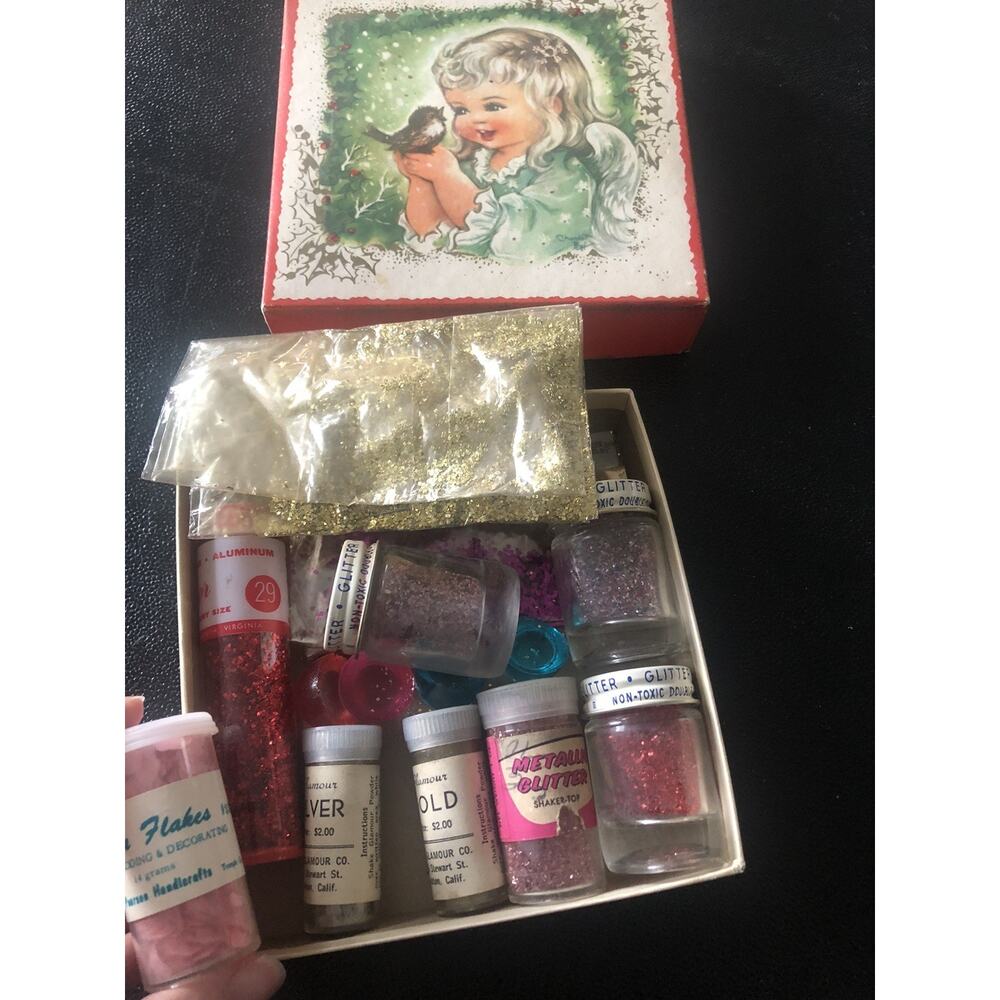 Wilhold Glitter partials Crafting Vintage Supplies Used Several Colors & Items